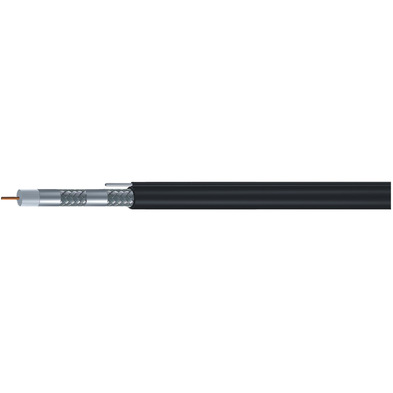 Quad-Shield RG6 avec câble coaxial Messenger 75 Ohm